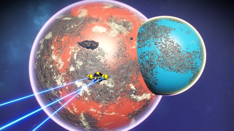 Um jogador do No Man’s Sky encontrou dois planetas que são fumados juntos | PC Gamer